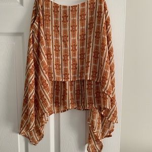 Printed flowy tank top